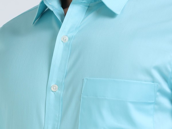 Mint shirt chest pocket detail, Hamster anti-pilling weave